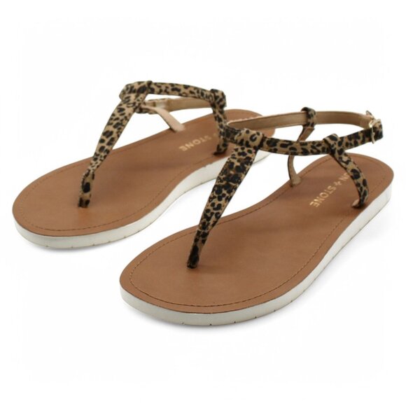 Sun + Stone Kristi T-Strap Flat Sandals - Picture 4 of 8